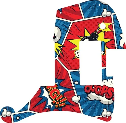 WD Custom Pickguard For D'Angelico Deluxe Ludlow #GCM01 Comic Book Graphic