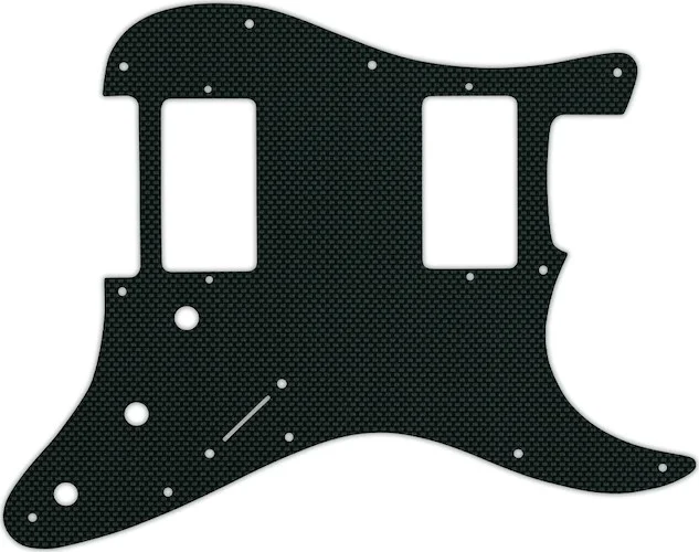 WD Custom Pickguard For Dual Humbucker Fender Stratocaster #17B Simulated Black Carbon Fiber