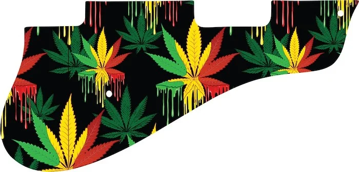WD Custom Pickguard For Epiphone 1961-1970 Casino #GC01 Rasta Cannabis Drip Graphic