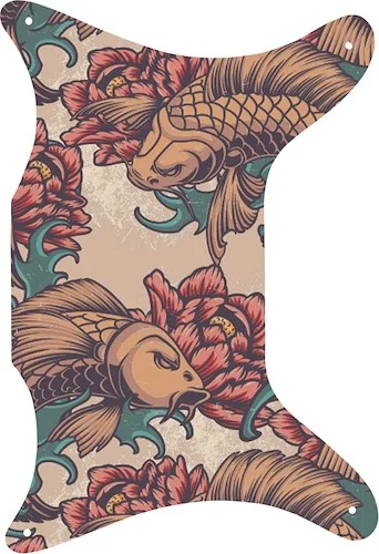 WD Custom Pickguard For Epiphone 1962-1969 Coronet #GT01 Koi Tattoo Graphic
