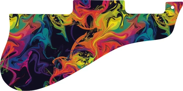 WD Custom Pickguard For Epiphone 1962-1970 Sorrento #GP01 Rainbow Paint Swirl Graphic