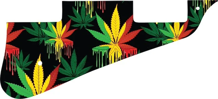 WD Custom Pickguard For Epiphone 2009 Les Paul Standard #GC01 Rasta Cannabis Drip Graphic