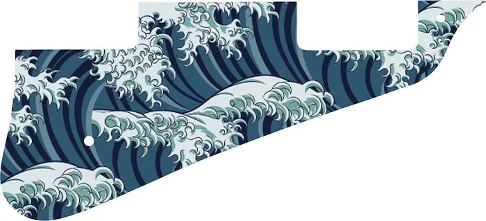 WD Custom Pickguard For Epiphone 2009 Les Paul Standard #GT02 Japanese Wave Tattoo Graphic