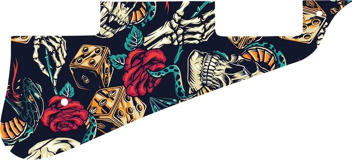 WD Custom Pickguard For Epiphone 2009 Les Paul Standard #GT03 Vintage Flash Tattoo Graphic