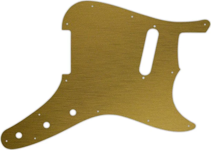 WD Custom Pickguard For Fender 1957-1976 Musicmaster #14 Simulated Brushed Gold/Black PVC