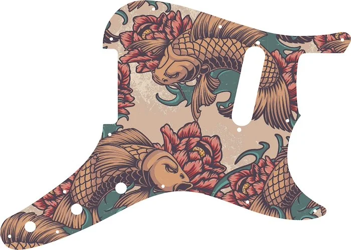 WD Custom Pickguard For Fender 1957-1976 Musicmaster #GT01 Koi Tattoo Graphic