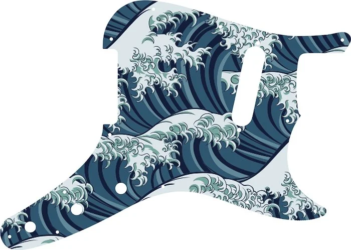 WD Custom Pickguard For Fender 1957-1976 Musicmaster #GT02 Japanese Wave Tattoo Graphic