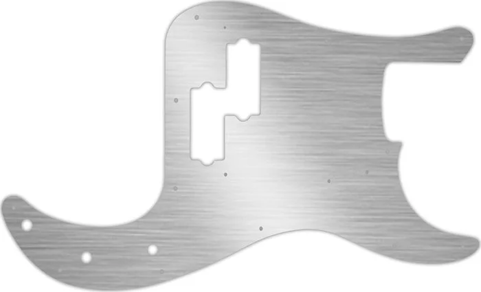 WD Custom Pickguard For Fender 1962-1964 Precision Bass #13 Simulated Brushed Silver/Black PVC