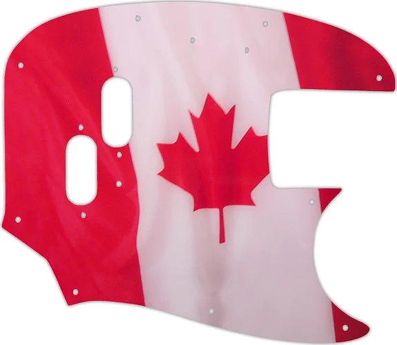 WD Custom Pickguard For Fender 1966-1983 USA Mustang Bass #G11 Canadian Flag Graphic