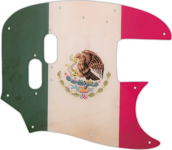 WD Custom Pickguard For Fender 1966-1983 USA Mustang Bass #G12 Mexican Flag Graphic