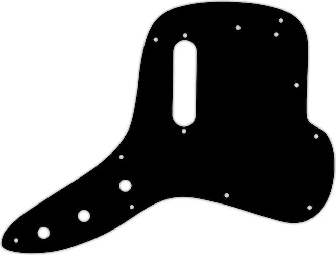 WD Custom Pickguard For Fender 1971-1977 Musicmaster Bass #09 Black/White/Black/White/Black
