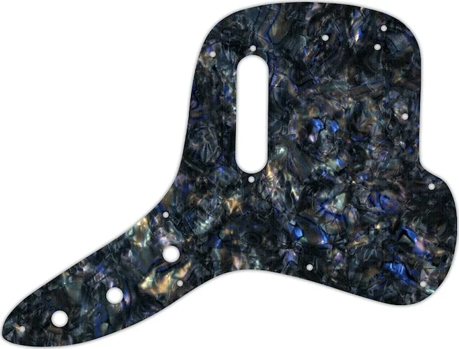 WD Custom Pickguard For Fender 1971-1977 Musicmaster Bass #35 Black Abalone