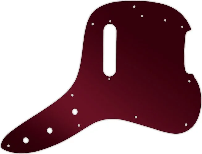 WD Custom Pickguard For Fender 1978 Musicmaster Bass #10R Red Mirror