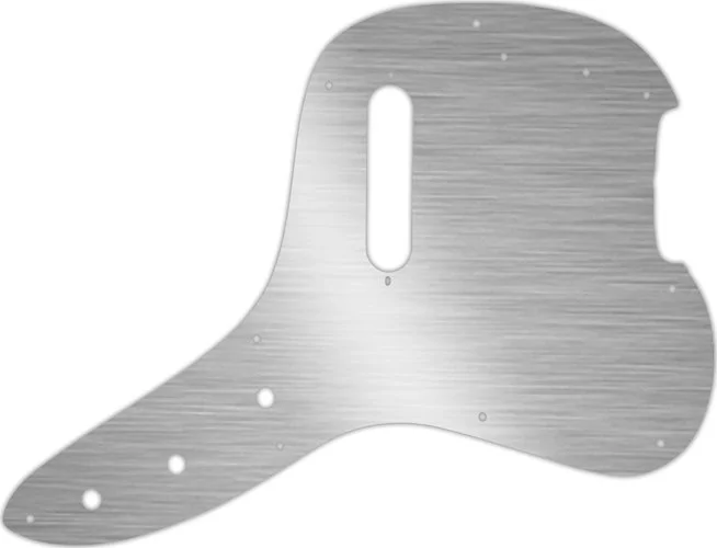 WD Custom Pickguard For Fender 1978 Musicmaster Bass #13 Simulated Brushed Silver/Black PVC