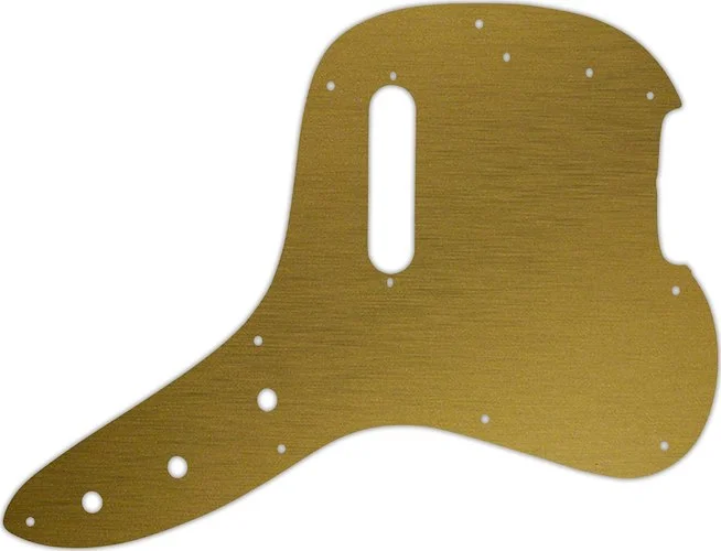 WD Custom Pickguard For Fender 1978 Musicmaster Bass #14 Simulated Brushed Gold/Black PVC