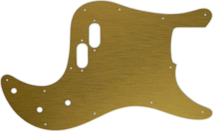 WD Custom Pickguard For Fender 1981-1985 Bullet Bass #14 Simulated Brushed Gold/Black PVC