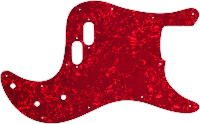 WD Custom Pickguard For Fender 1981-1985 Bullet Bass #28R Red Pearl/White/Black/White