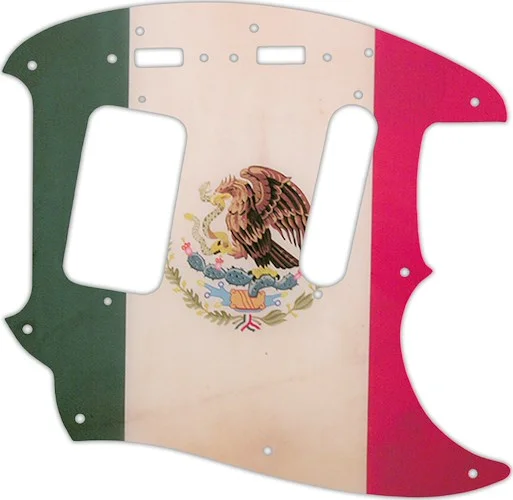 WD Custom Pickguard For Fender 1990's Jag-Stang #G12 Mexican Flag Graphic