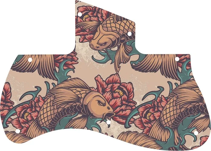 WD Custom Pickguard For Fender 2002 Toronado #GT01 Koi Tattoo Graphic