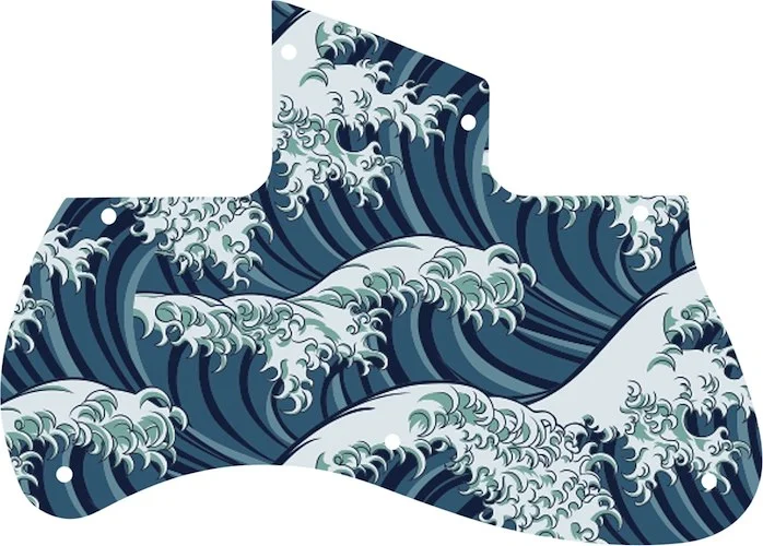 WD Custom Pickguard For Fender 2002 Toronado #GT02 Japanese Wave Tattoo Graphic