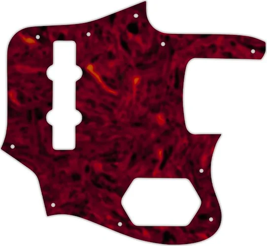 WD Custom Pickguard For Fender 2006-2009 Made In Japan Deluxe Jaguar Bass #05T Tortoise Shell Solid 