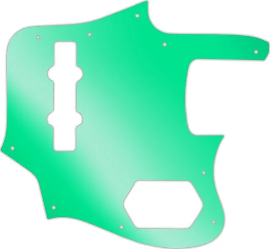 WD Custom Pickguard For Fender 2006-2009 Made In Japan Deluxe Jaguar Bass #10GR Green Mirror