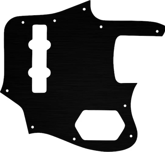 WD Custom Pickguard For Fender 2006-2009 Made In Japan Deluxe Jaguar Bass #27 Simulated Black Anodiz