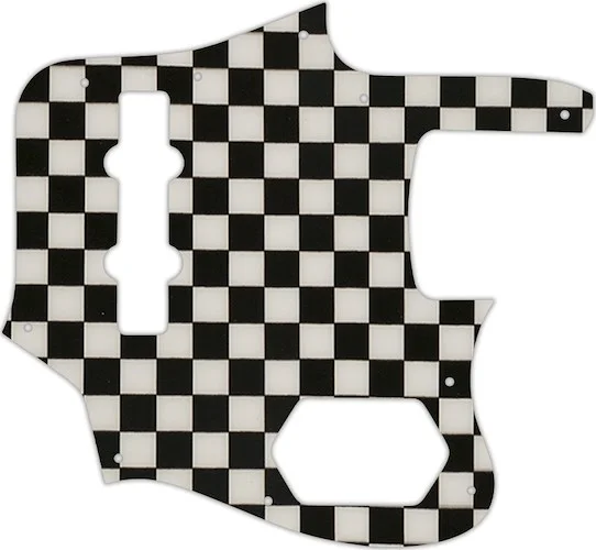 WD Custom Pickguard For Fender 2006-2009 Made In Japan Deluxe Jaguar Bass #CK01 Checkerboard Graphic