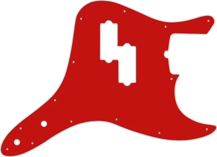 WD Custom Pickguard For Fender 2011-Present Reverse Pickup Mark Hoppus Signature Bass #07 Red/White/