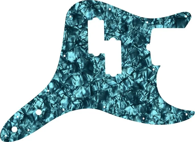 WD Custom Pickguard For Fender 2011-Present Reverse Pickup Mark Hoppus Signature Bass #28AQ Aqua Pearl/Black/White/Black