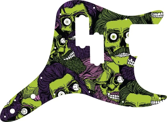 WD Custom Pickguard For Fender 2011-Present Reverse Pickup Mark Hoppus Signature Bass #GHA02 Zombeard Graphic