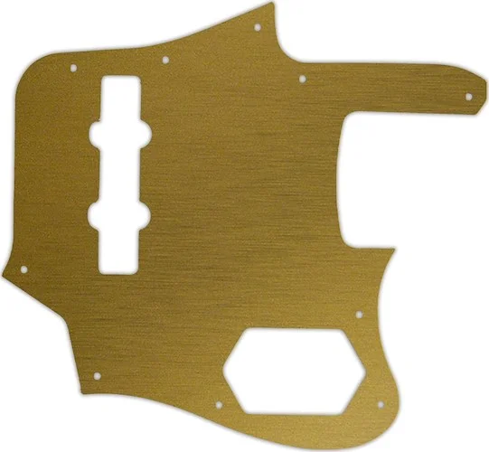 WD Custom Pickguard For Fender 2012-2013 Made In Japan Deluxe Jaguar Bass #14 Simulated Brushed Gold