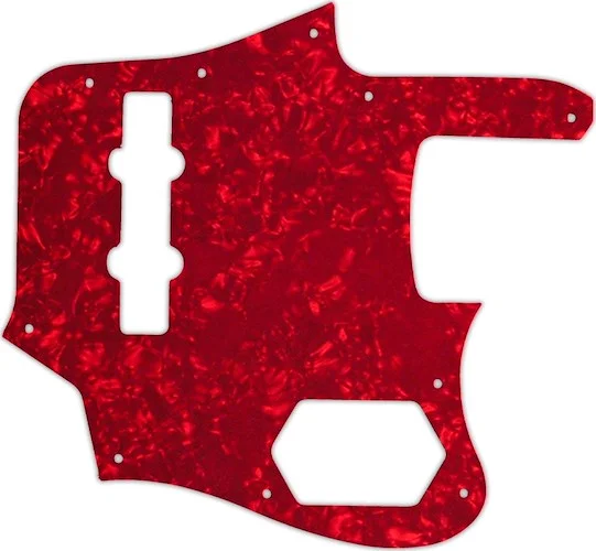 WD Custom Pickguard For Fender 2012-2013 Made In Japan Deluxe Jaguar Bass #28R Red Pearl/White/Black