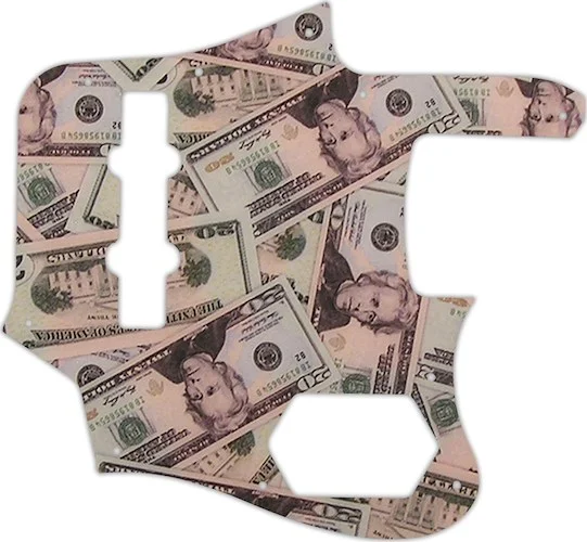 WD Custom Pickguard For Fender 2012-2013 Made In Japan Deluxe Jaguar Bass #G16 Money Graphic