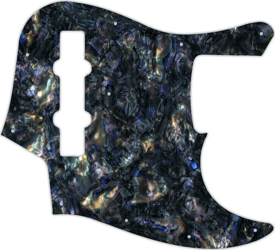 WD Custom Pickguard For Fender 2013 Made In Japan JB62SS Smart Scale Jazz Bass #35 Black Abalone
