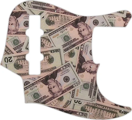 WD Custom Pickguard For Fender 2013 Made In Japan JB62SS Smart Scale Jazz Bass #G16 Money Graphic