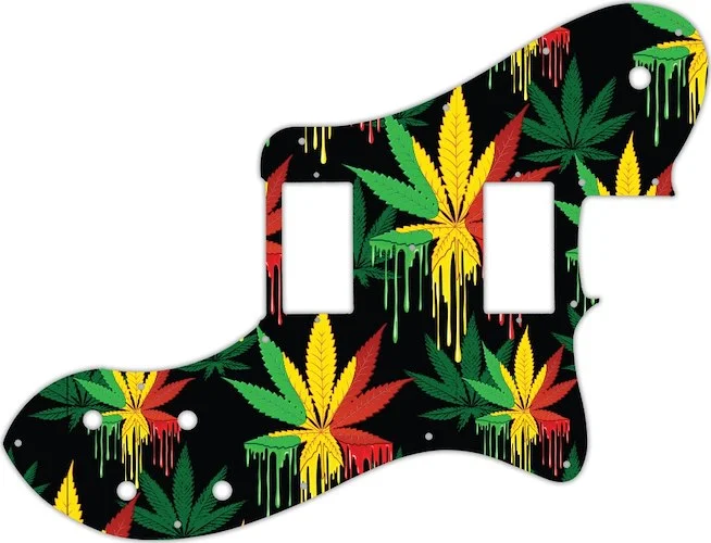 WD Custom Pickguard For Fender 2013-Present Chris Shiflett Telecaster Deluxe #GC01 Rasta Cannabis Dr