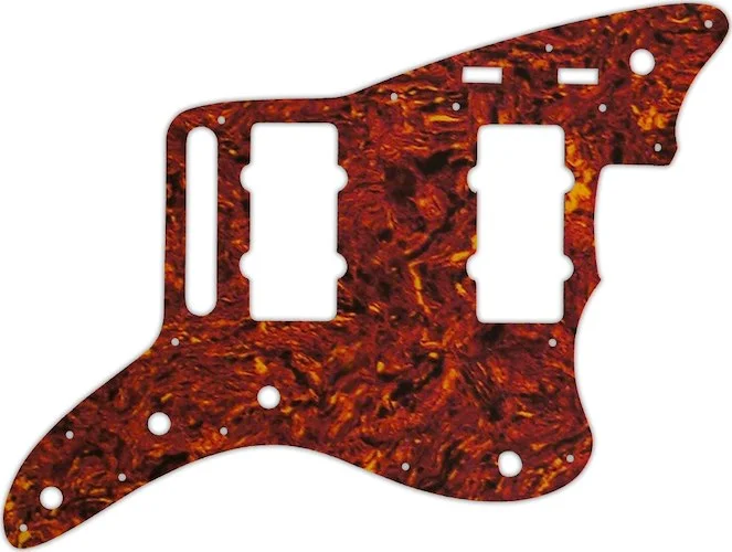 WD Custom Pickguard For Fender 2014-2019 Made In Mexico Troy Van Leeuwen Jazzmaster #05P Tortoise Sh