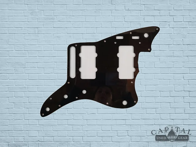 WD Custom Pickguard For Fender 2014-2019 Made In Mexico Troy Van Leeuwen Jazzmaster #03P Black/Parch (Used)
