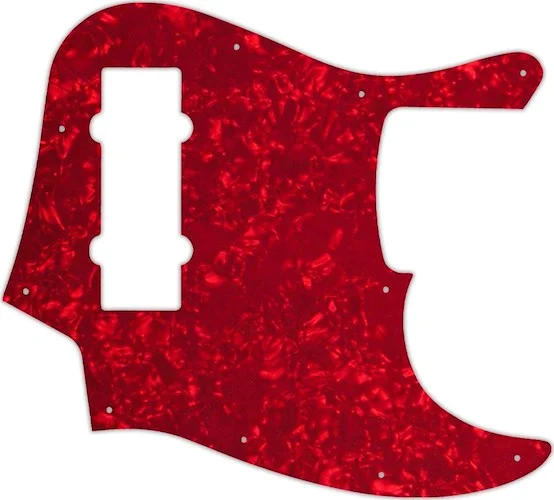 WD Custom Pickguard For Fender 2014 Made In China 5 String Modern Player Jazz Bass V Satin #28R Red 