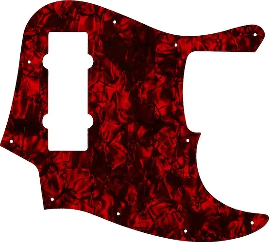 WD Custom Pickguard For Fender 2014 Made In China 5 String Modern Player Jazz Bass V Satin #28DRP Dark Red Pearl/Black/White/Black