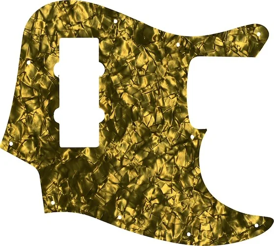 WD Custom Pickguard For Fender 2014 Made In China Modern Player Jazz Bass Satin #28GD Gold Pearl/Black/White/Black