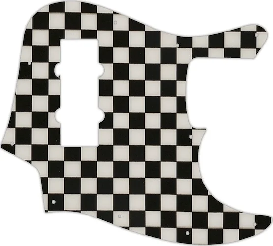 WD Custom Pickguard For Fender 2014 Made In China Modern Player Jazz Bass Satin #CK01 Checkerboard Graphic