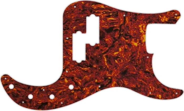 WD Custom Pickguard For Fender 2016-2019 Made In Mexico Special Edition Deluxe PJ Bass #05W Tortoise Shell/White