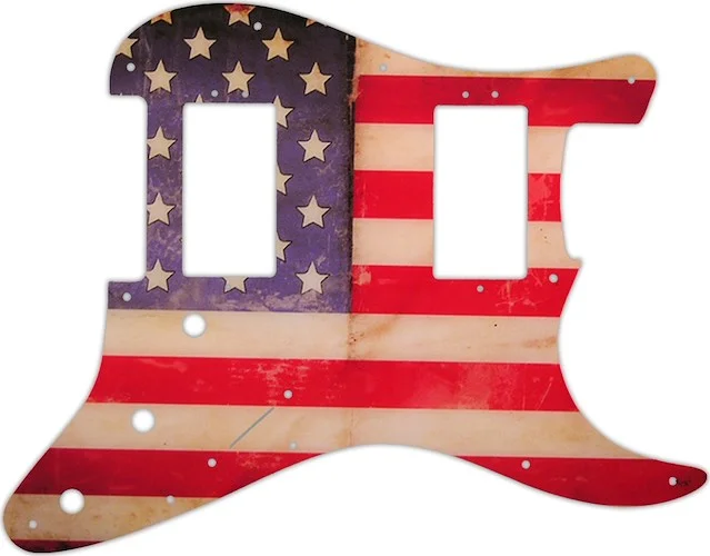 WD Custom Pickguard For Fender 2016 American Professional Stratocaster HH With Covered Shawbuckers #G09 American Flag Relic Graphic