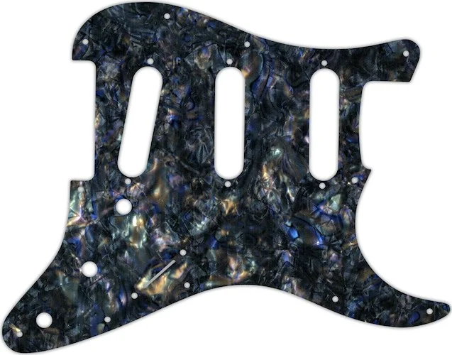 WD Custom Pickguard For Fender 2017-2019 American Professional Stratocaster #35 Black Abalone