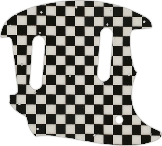WD Custom Pickguard For Fender 2017-Present Classic Style Mustang #CK01 Checkerboard Graphic