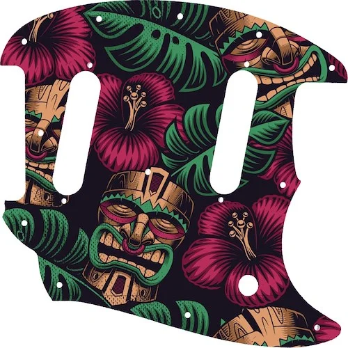 WD Custom Pickguard For Fender 2017-Present Classic Style Mustang #GAL01 Aloha Tiki Graphic