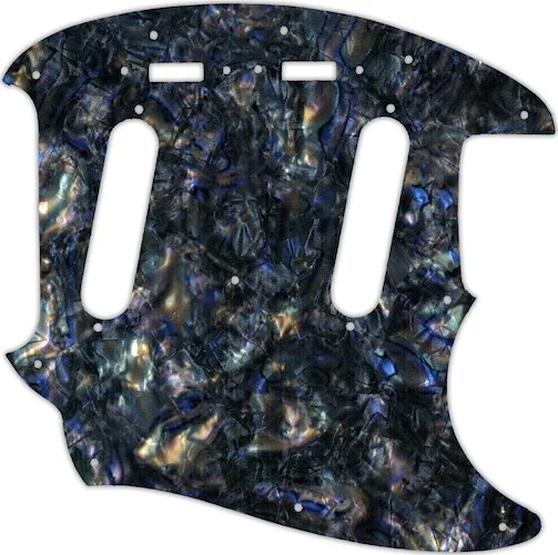 WD Custom Pickguard For Fender 2017-Present Made In Japan Traditional 60s Mustang #35 Black Abalone