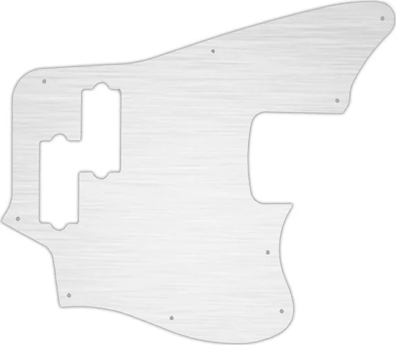 WD Custom Pickguard For Fender 2018 Player Series Jaguar Bass #13 Simulated Brushed Silver/Black PVC